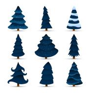 Vector Christmas Trees