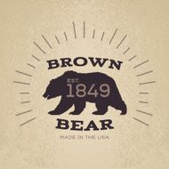 Brown Bear Badge Emblem Design