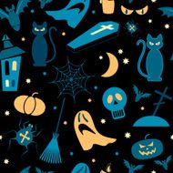 Seamless vector Halloween pattern N2