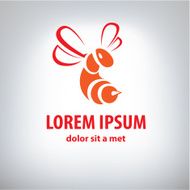 Stylized bee icon such logo