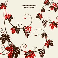 Two credits grape vines background