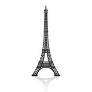 Eiffel tower isolated on white with reflection Vector