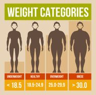 Body mass index retro poster N4