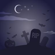 Scary cemetery