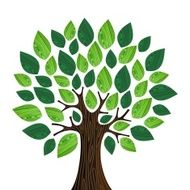 Green environment concept tree illustration N2