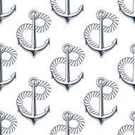 Marine anchor with curling rope