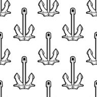 Seamless marine anchor pattern