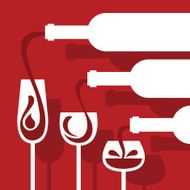 Bottles and glasses set N4