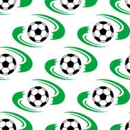 Soccer ball or football seamless pattern