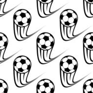 Seamless pattern of speeding soccer balls