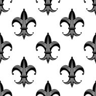 Bold stylized fleur de lys pattern