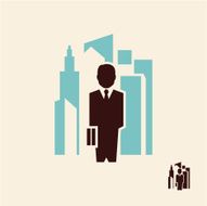 business man city icon