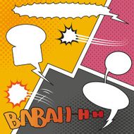 Vector comic book explosion elements Cartoon symbols N3