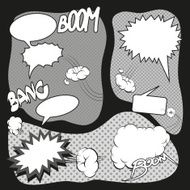 Vector comic book explosion elements Cartoon symbols N4
