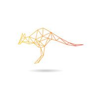 Kangaroo abstract isolated on a white backgrounds vector illustration N3