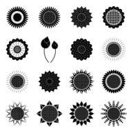 Flower icon set Vector Illustration