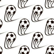 Seamless pattern of zooming soccer balls