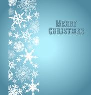Snowflakes Merry Christmas Card N6