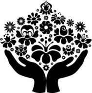 Flowers in hands