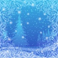 Christmas background winter forest N2