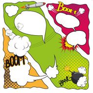 Vector comic book explosion elements Cartoon symbols N6