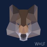 abstract polygonal geometric wolf background