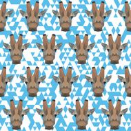 Polygonal giraffe pattern seamless background