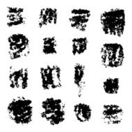 Ink splatters Grunge design elements collection N5