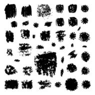 Ink splatters Grunge design elements collection N8
