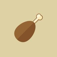 Meat Food Flat Icon N5