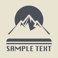 Mountain icon or sign N3