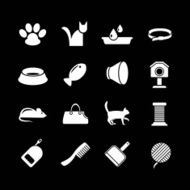 Set icons of cats and cat accessories N2