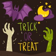 Trick or treat Halloween card