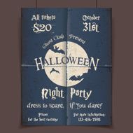 Halloween night party poster