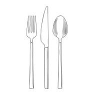 Cutlery Set of Fork Knife and Spoon N2