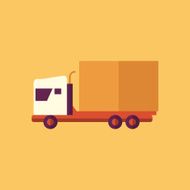Truck Transportation Flat Icon N6