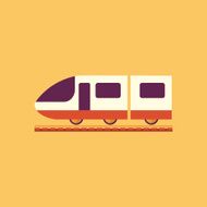 Train Transportation Flat Icon N2