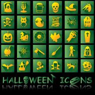 orange halloween icons