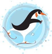 Skiing Penguin N2