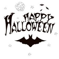 Vector Happy Halloween banner with spider shape frame