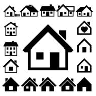Houses icons set Real estate