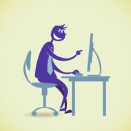 man using computer N2