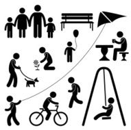 Children Garden Playground Park Pictogram N2