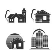 Building icons vector set