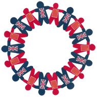 British and chinese boys circle