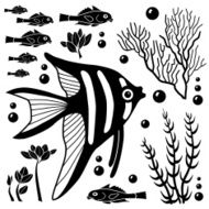 sea creatures design elements N9