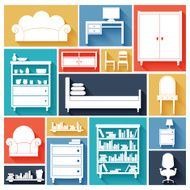 Furniture icons set N5