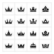 Set icons of crown