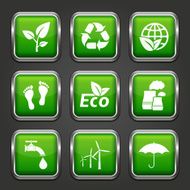 Set of ecology web buttons