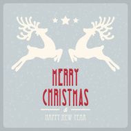 reindeer vintage merry christmas N2